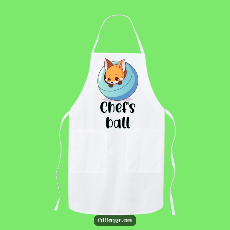Funny Fox Exercise Ball Apron: Cook with Playful Energy