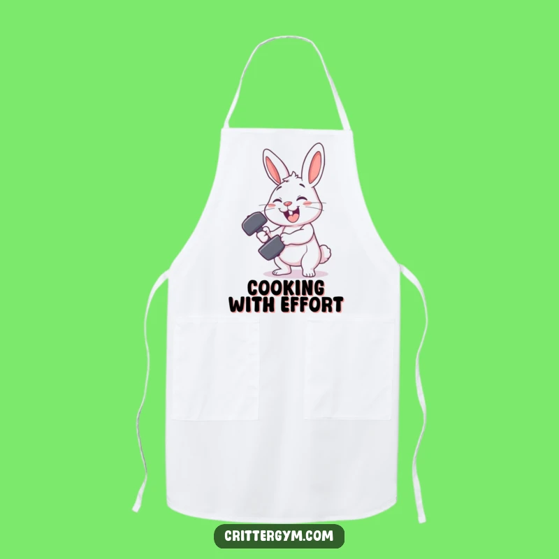 Funny Rabbit Gym Apron: Workout Kitchen Humor, Perfect Funny Gift for Cooks