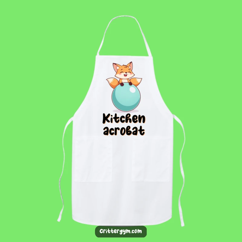 Funny Fox Balance Apron: Comical Kitchen Workout, Perfect Funny Gift for Chefs