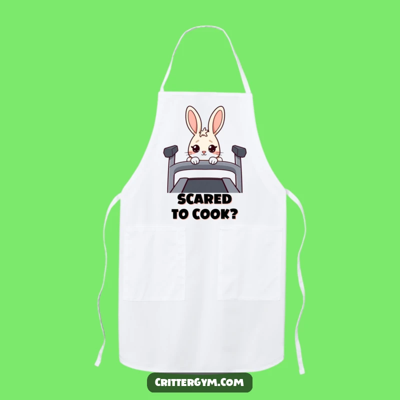 Funny Nervous Rabbit Apron: Hilarious Kitchen Wear for Fitness Averse Cooks