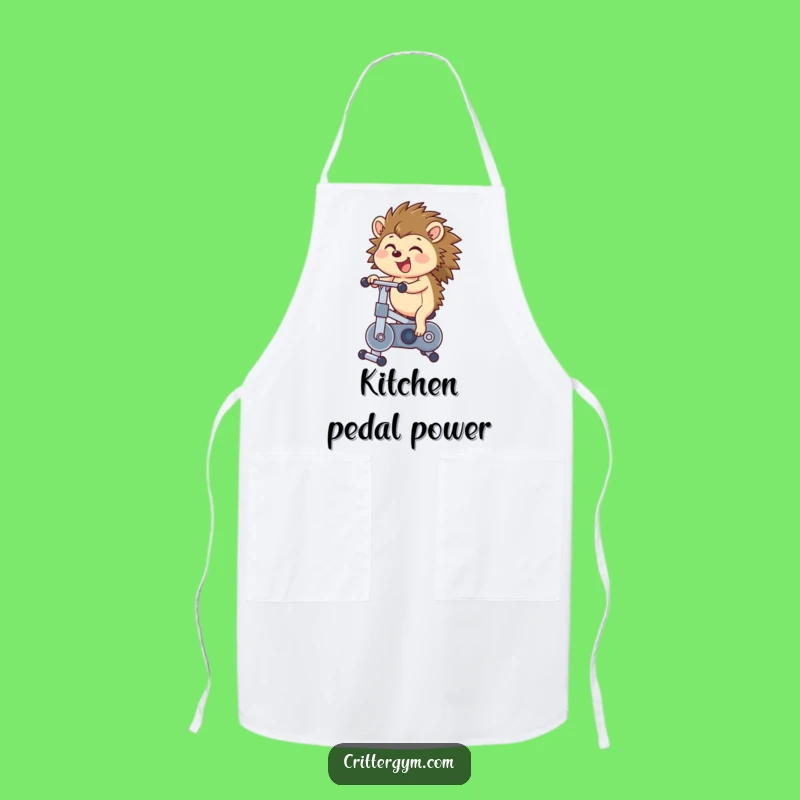 Funny Hedgehog Bike Chef Apron: Cook with Speed, Perfect Hilarious Gift for Kitchen Cyclists