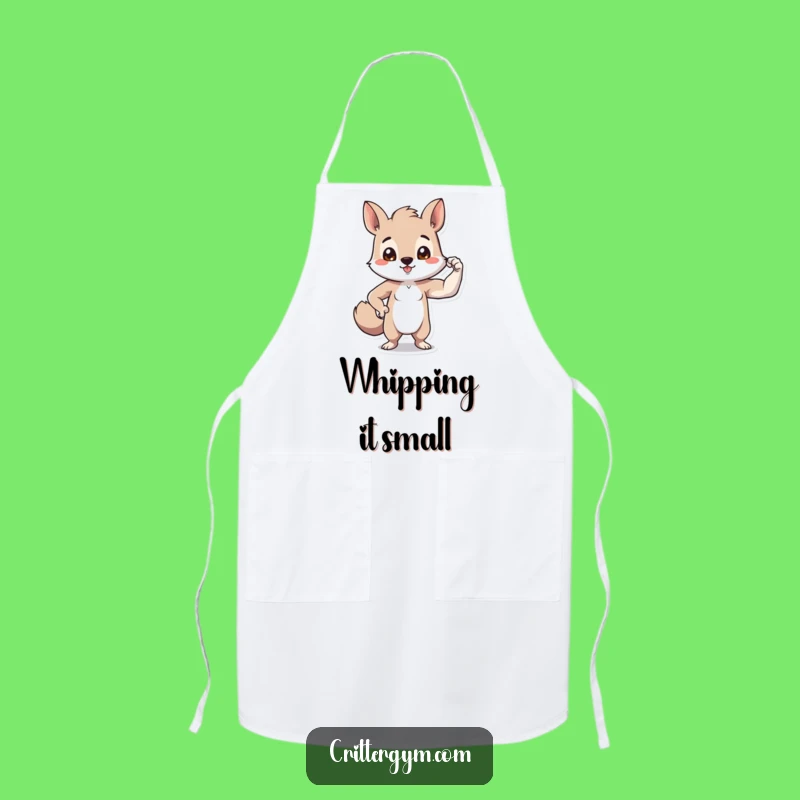 Funny Tiny Bicep Animal Apron: Cook with Comical Confidence!