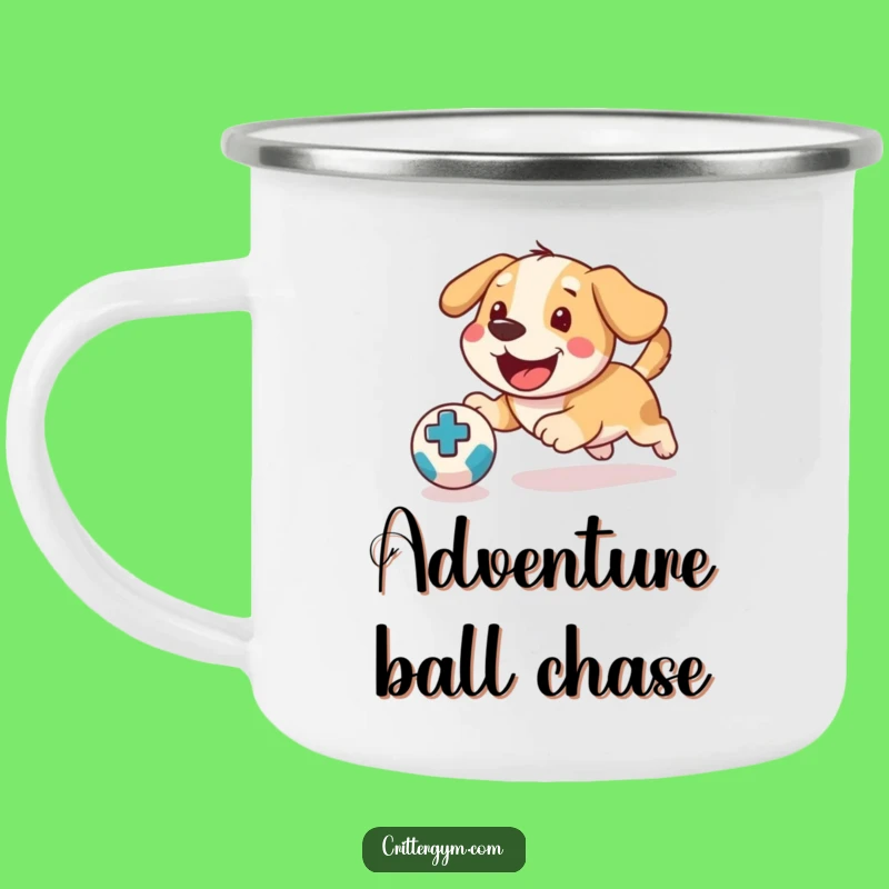 Funny Dog Medicine Ball Camping Mug: Hilarious Gift for Outdoor Adventures & Pet Fun
