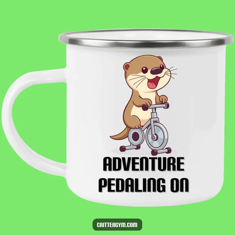 Funny Otter Bike Camping Mug: Adventure Fuelled by Hilarious Cycling