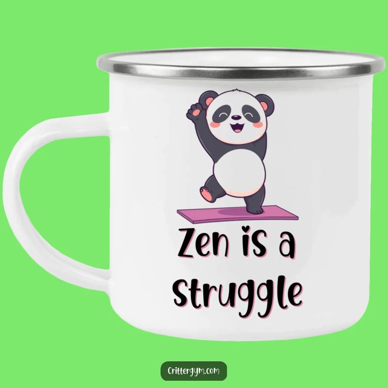 Funny Panda Yoga Camping Mug: Adventure with Hilarious Style