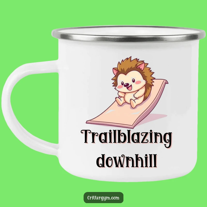 Funny Hedgehog Slide Camping Mug: Hilarious Drink Holder for Outdoor Fun