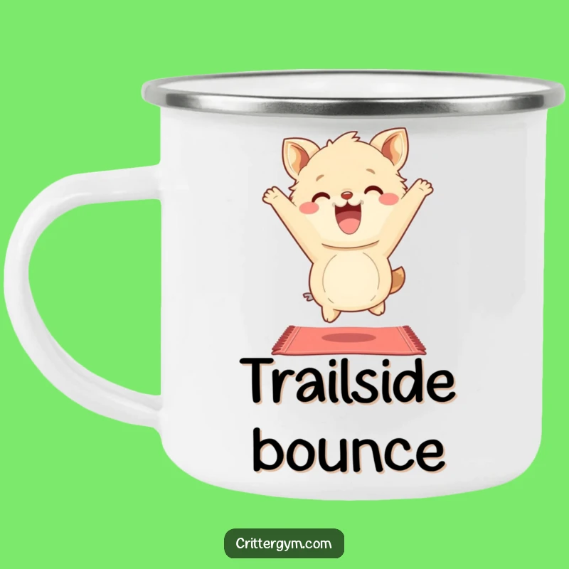 Funny Campfire Mug: Fluffy Animal Yoga Bounce, Hilarious Outdoor Gift