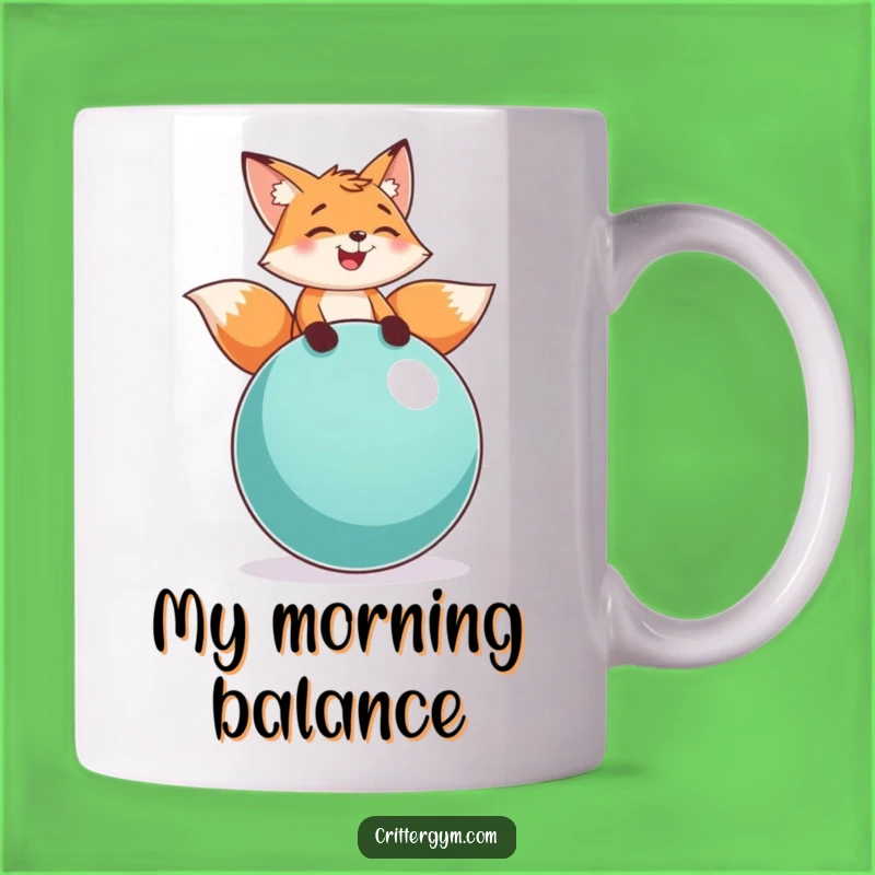 Funny Fox Balance Mug: Hilarious Exercise Fun, Perfect Funny Gift for Fitness Lovers