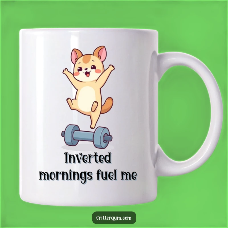 Funny Handstand Animal Mug: Perfect Gym Motivation Gift for Fitness Fanatics!