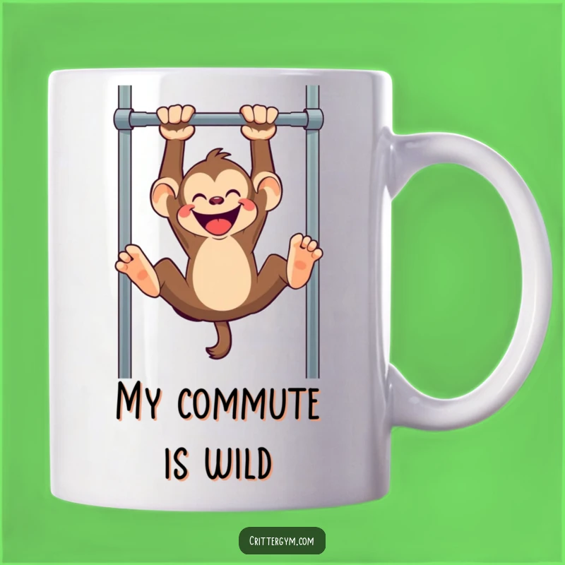 Funny Monkey Pull-Up Bar Mug: A Cheeky, Upside-Down Coffee Cup for Pranksters
