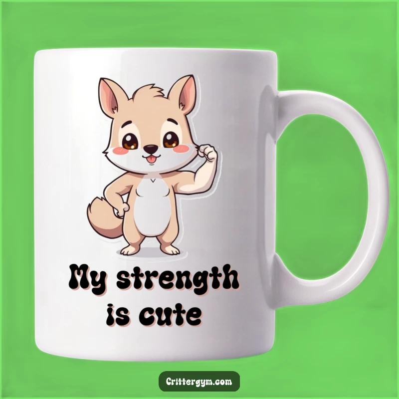 Funny Tiny Bicep Animal Mug: Hilarious Gym Motivation Gift for Small but Mighty!