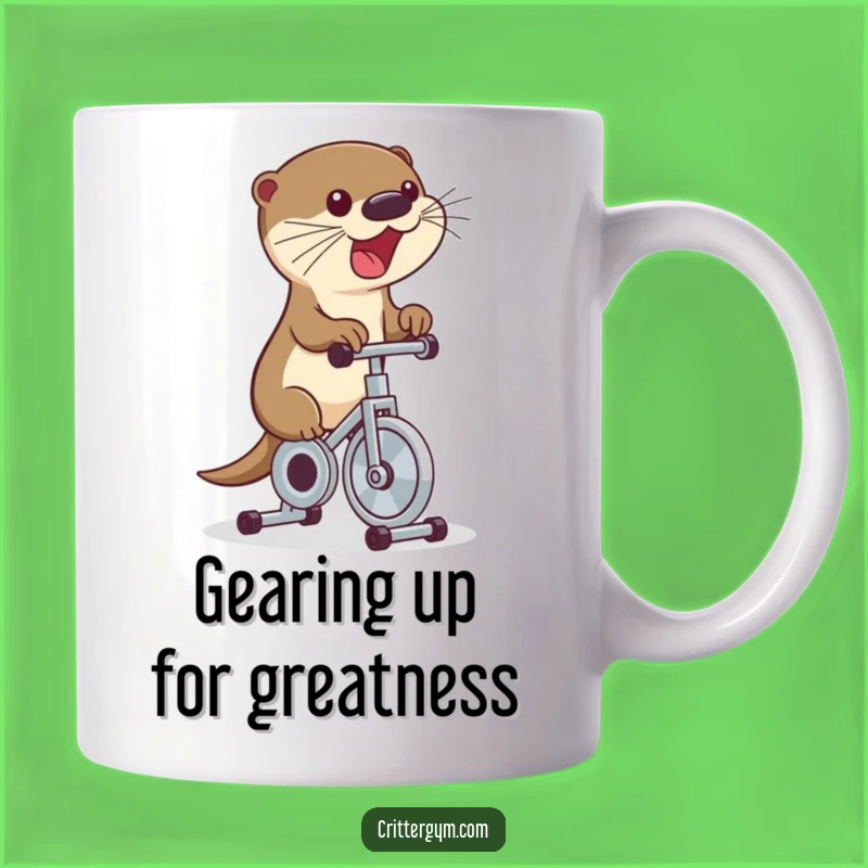 Funny Otter Exercise Bike Mug: Hilarious Gift for Fitness Lovers and Otter Fans