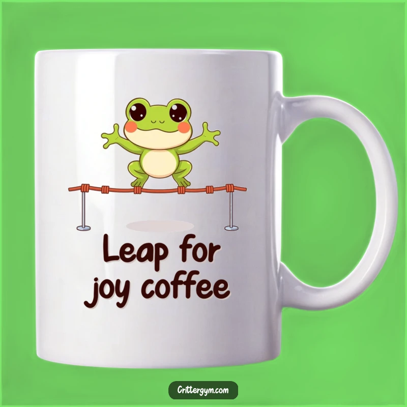 Funny Frog Jump Rope Mug - Energetic & Cheerful Gift for Froggies