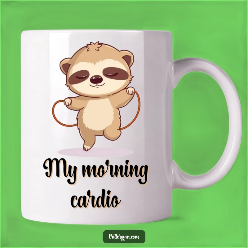 Funny Sloth Jump Rope Mug: A Hilarious Slow-Mo Coffee Cup for Sloth Lovers