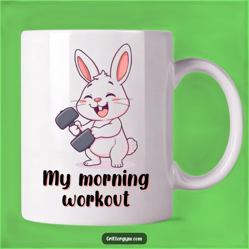 Funny Rabbit Gym Mug: Weak Lift Humor, Perfect Funny Gift for Fitness Fails