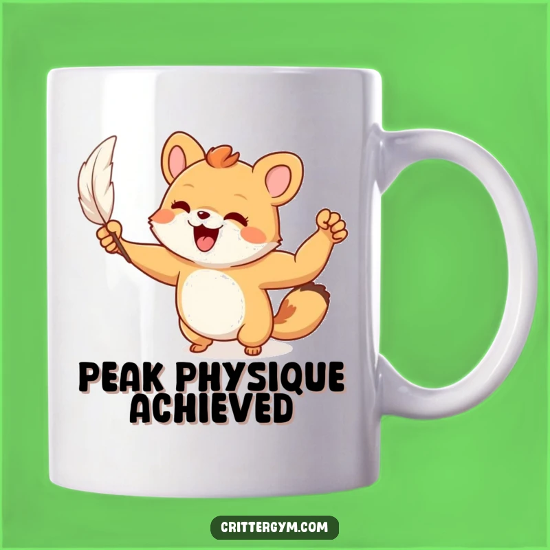 Funny Gym Mug: Tiny Animal Flex, Hilarious Strength Training Gift
