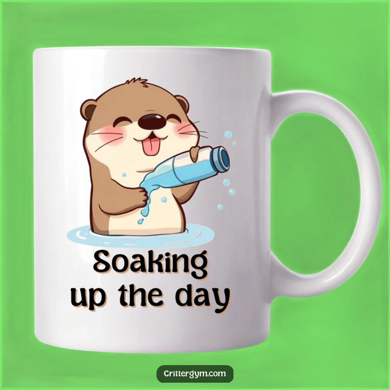 Funny Playful Otter Water Mug: Hilarious Gift for Otter Lovers & Thirsty People