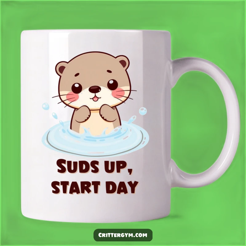 Funny Kawaii Otter Splashing Pool Mug: Hilarious Water Fun Gift for Otter Lovers