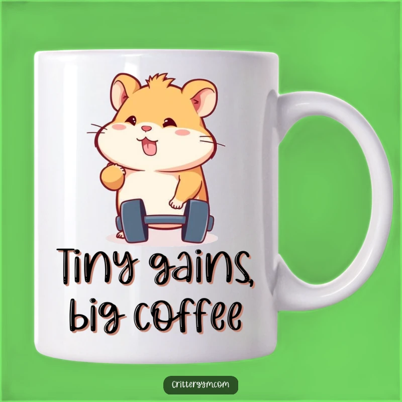 Funny Hamster Mug: Energetic Gym Hamster, a Perfect Funny Gift for Fitness Fans!