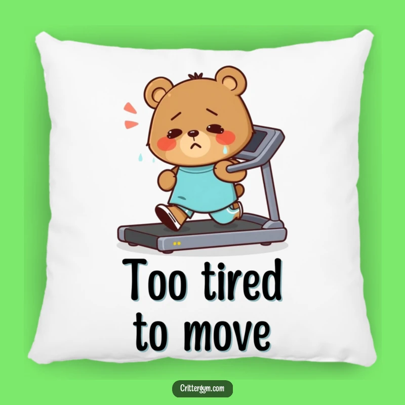 Funny Bear Treadmill Pillow: Comfy Cushion for Gym Lovers & Cozy Vibes