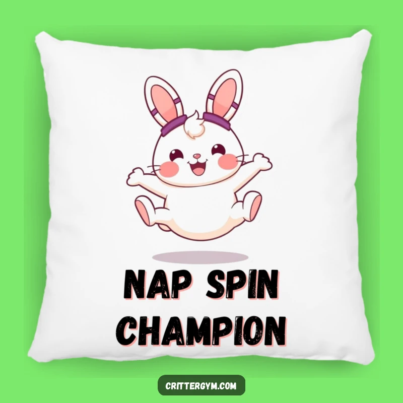 Funny Bunny Pillow: Cozy Cartwheel Comfort, an Adorable Funny Gift Accent!