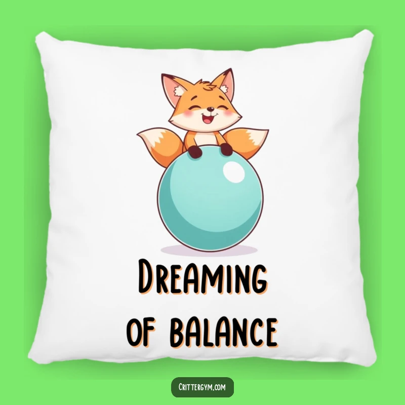 Funny Fox Balance Pillow: Cozy Exercise Comfort, Adorable Funny Gift