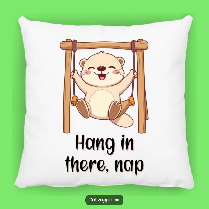 Funny Otter Playtime Pillow - Comfy & Hilarious Home Accent