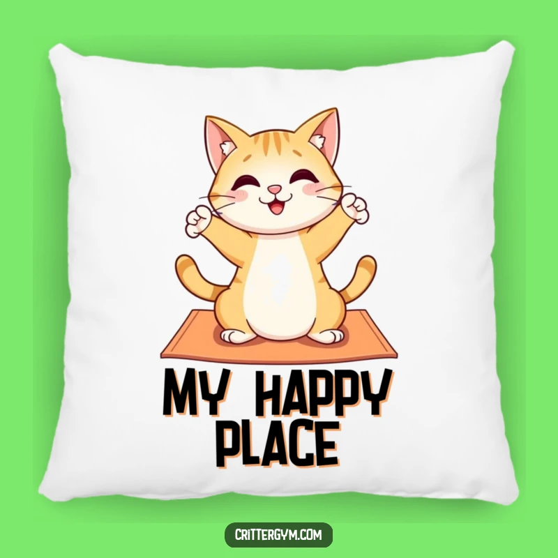 Funny Cat Yoga Pillow: Comfy & Hilarious Feline Stretch Accent Pillow Gift