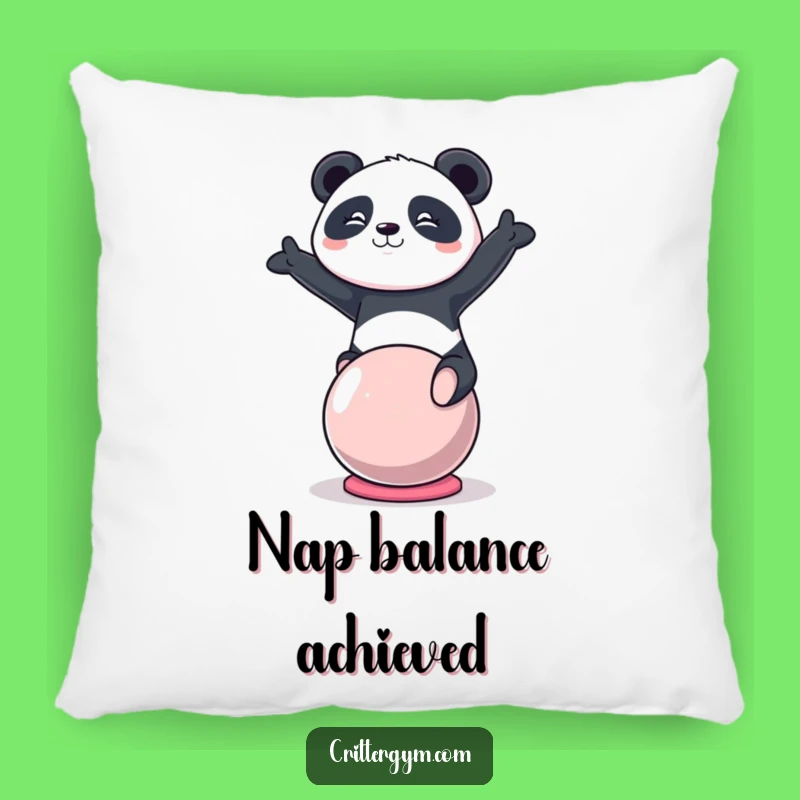 Comfortable Funny Kawaii Panda Yoga Ball Pillow, Soft Motivational Gift Accent