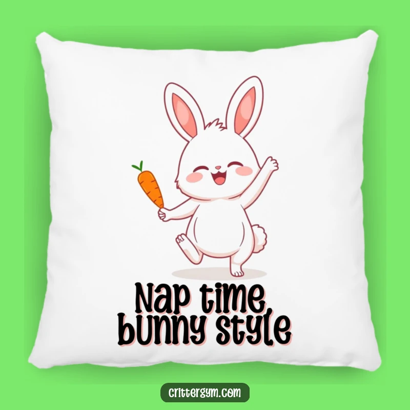Funny Bunny Yoga Pillow: Comfy & Hilarious Carrot Cushion for Cozy Vibes