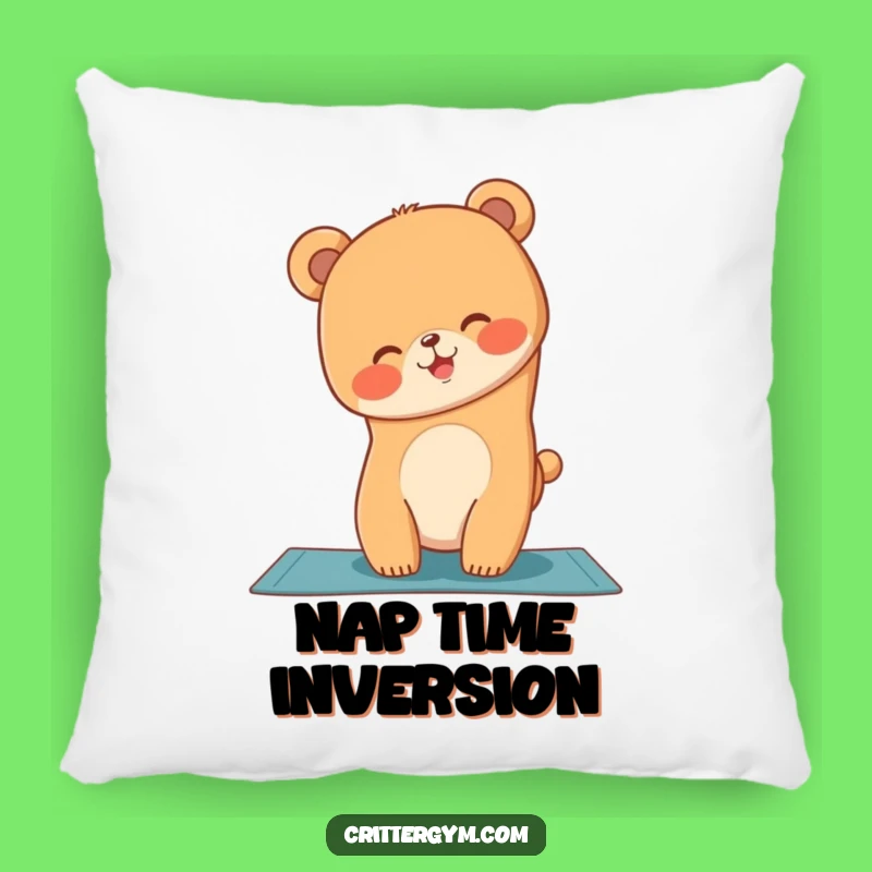 Funny Bear Cub Yoga Handstand Pillow: Comfy Support for Relaxation