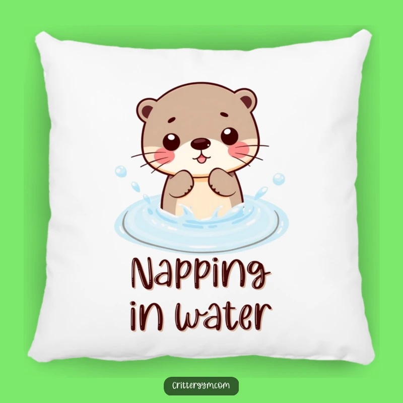 Funny Kawaii Otter Splashing Pillow: Adorable & Hilarious Comfort