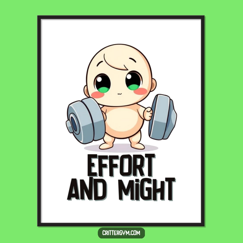 Funny Gym Effort Digital Art Print - Instant Hilarious Decor