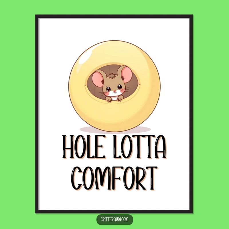 Funny Mouse Exercise Ball Digital Art: Hilarious Printable for Instant Fun