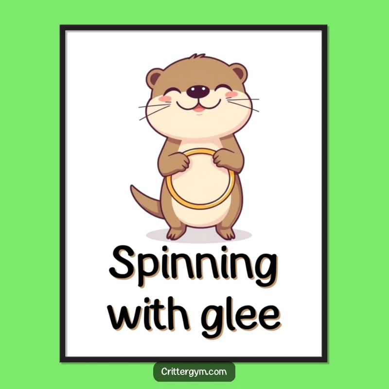 Funny Grinning Otter Hula Hoop Print: Instant Joy, Perfect Digital Funny Gift