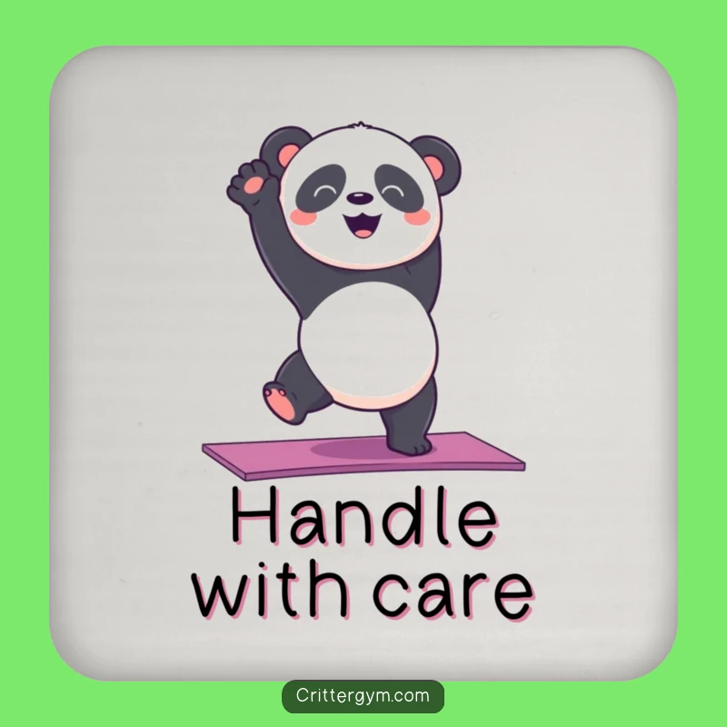 Funny Panda Yoga Coaster: Protect Surfaces with Hilarious Charm