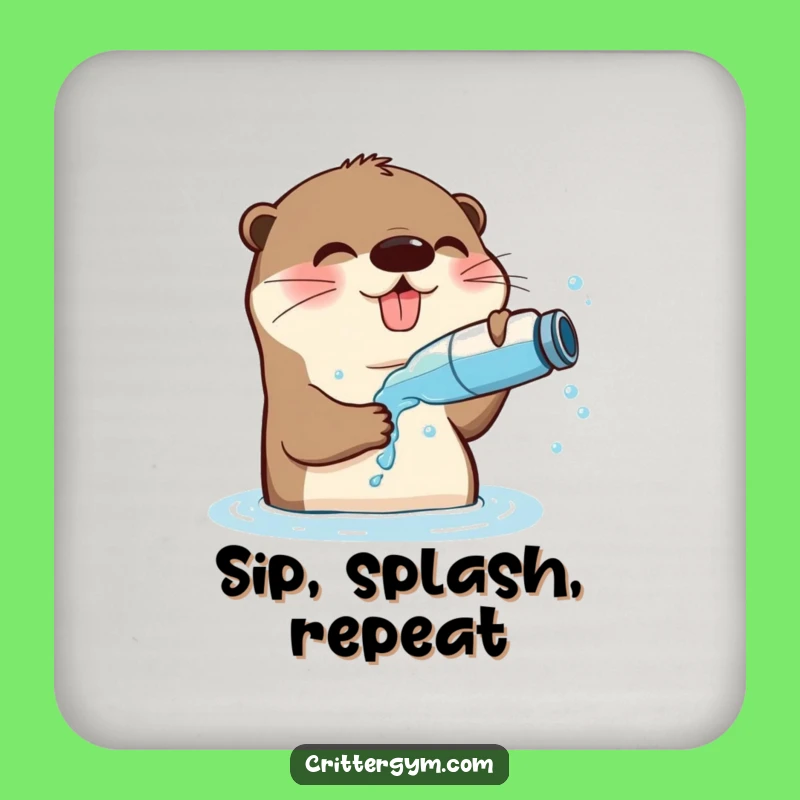 Funny Playful Otter Coasters: Hilarious Protection for Your Tables