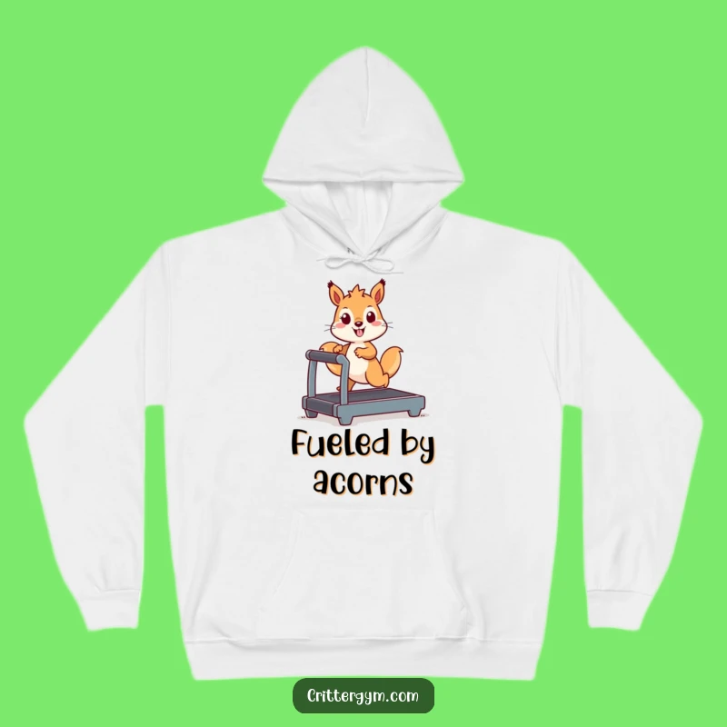 Funny Kawaii Squirrel Treadmill Hoodie: Cozy & Hilarious Fitness Gear Gift