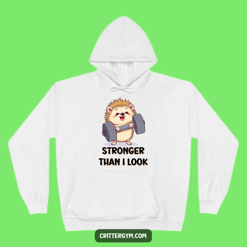 Funny Hedgehog Hoodie: Cozy Up with This Determined Gym Effort Design