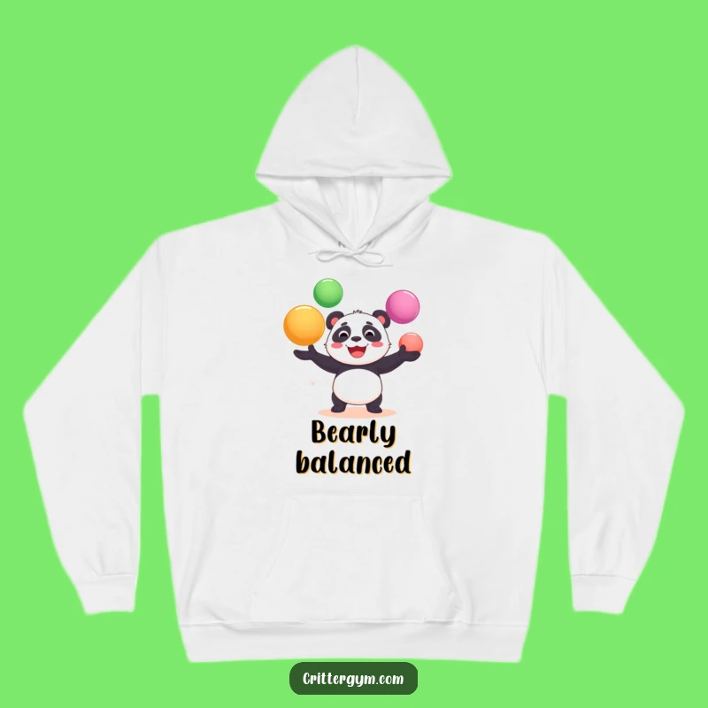 Funny Panda Yoga Ball Hoodie: Cozy and Hilarious Wear for Chilly Days