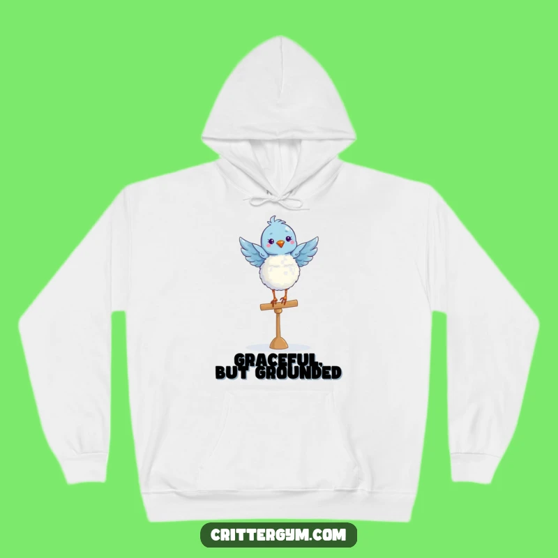 Funny Blue Bird Ballet Hoodie: Cozy Elegance for Relaxing Moments