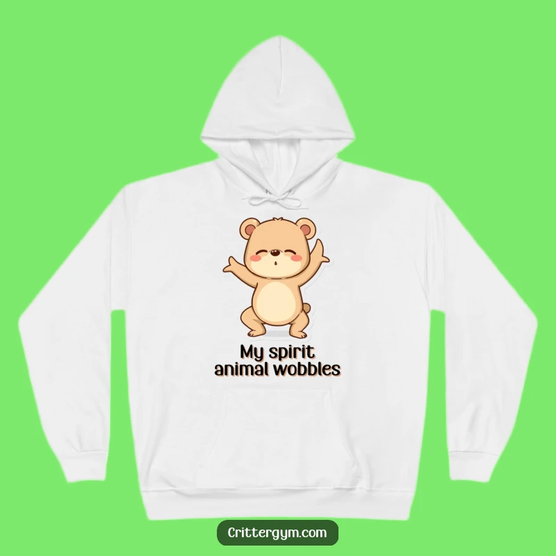 Funny Yoga Bear Hoodie: Cozy & Hilarious Gift for Cozy Workout Fails