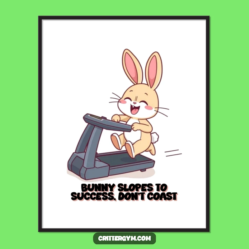 Funny Bunny Treadmill Art - Free Printable Quirky Decor for Your Space!