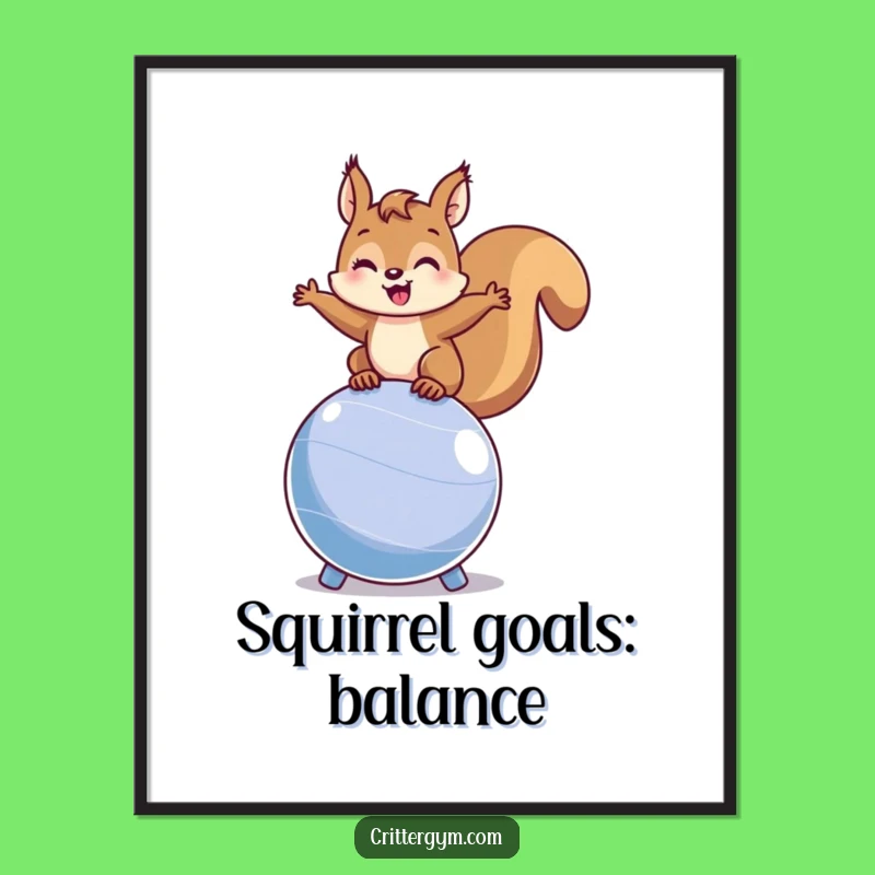 Free Printable Funny Squirrel Wall Art: Energetic Downloadable Decor for Playful Spaces