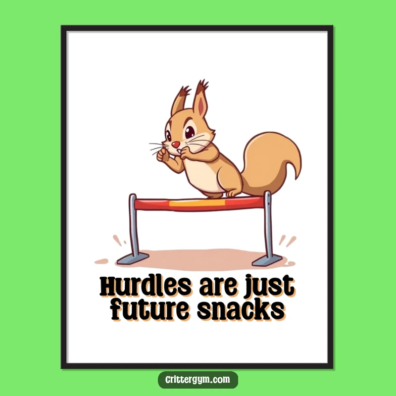 Free Printable Wall Art: Determined Squirrel Leap, Dynamic Downloadable Decor