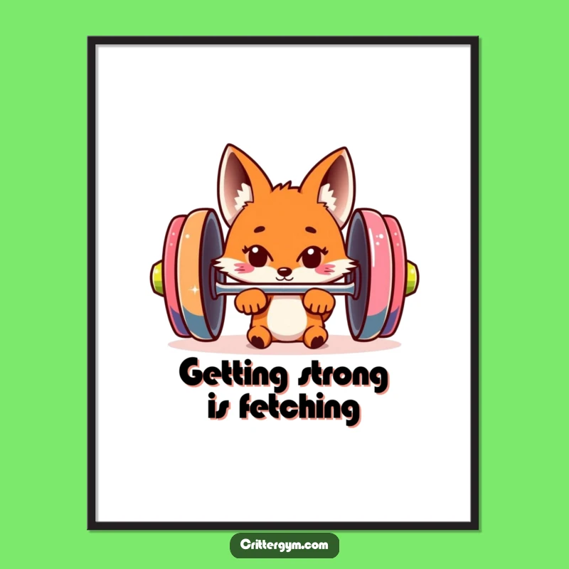 Free Printable Funny Fox Wall Art: Quirky Downloadable Decor for Fitness Fans