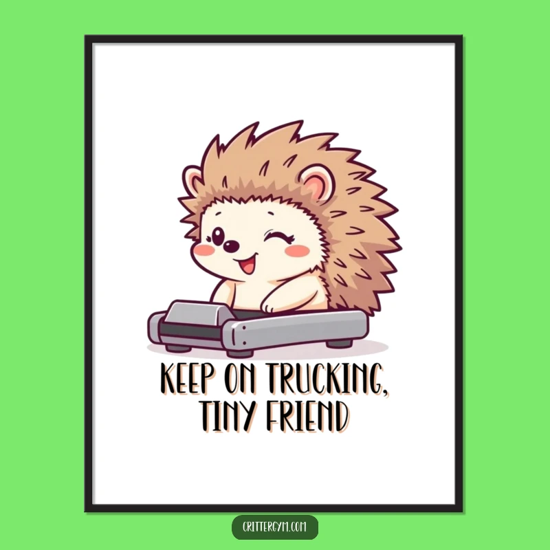 Free Printable Hedgehog Wall Art: Funny Fitness Downloadable Decor!
