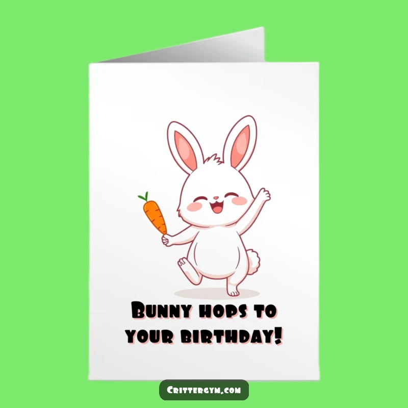 Free Printable Birthday Card: Fluffy Bunny Yoga Funny Downloadable Gift