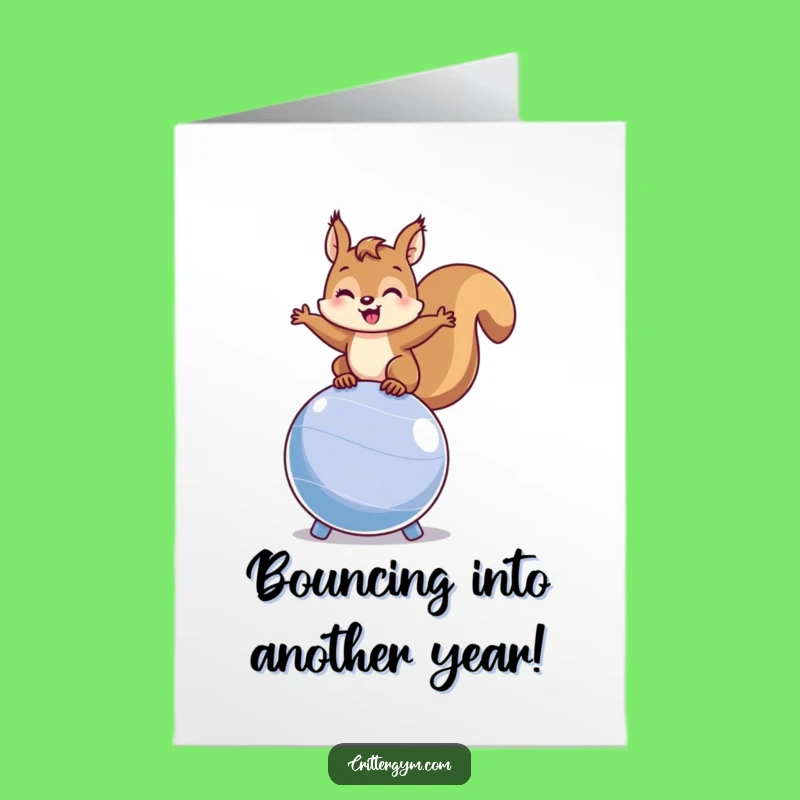 Free Printable Funny Squirrel Birthday Card: Energetic DIY Downloadable Fun