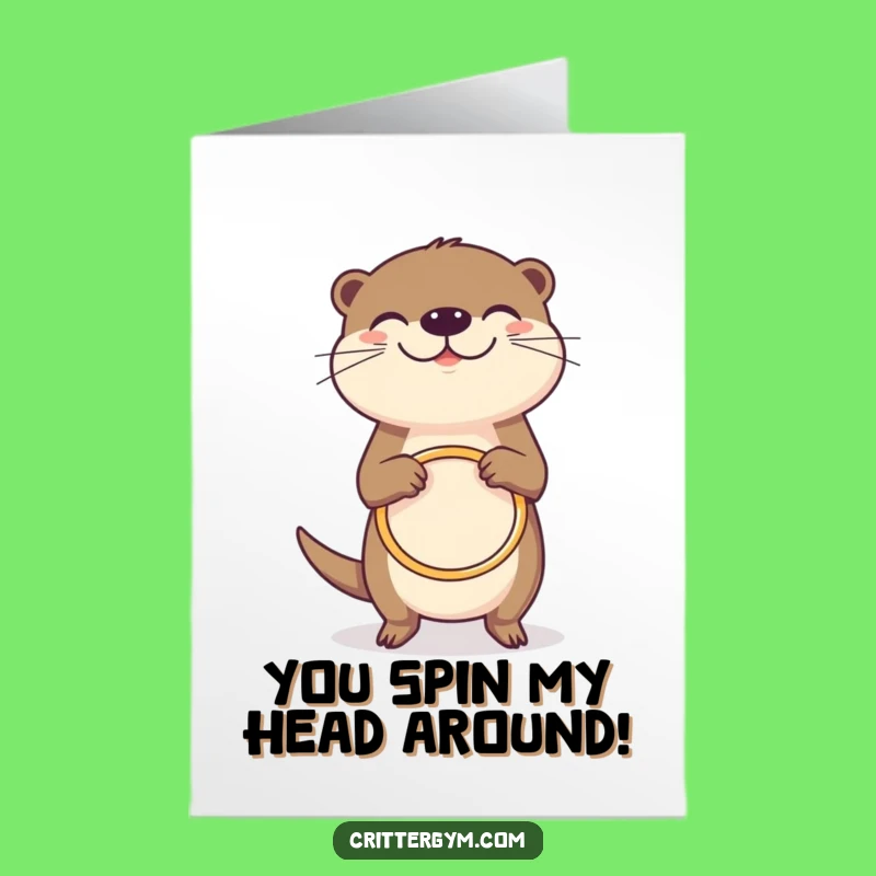 Free Printable Congrats Card: Otter's Hoop Skills, Downloadable Celebration